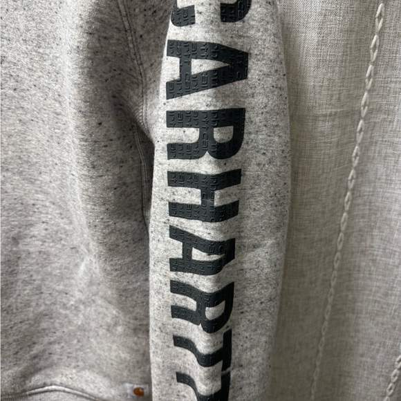Carhartt Gray Crewneck Sweater with Ribbed Trim - Picture 2 of 4